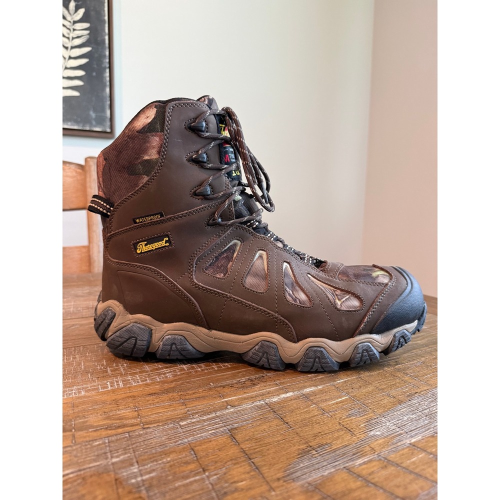 Thorogood Mens 12M Waterproof Camo Hunting Boots 400g Thinsulate 12 Brown Work
